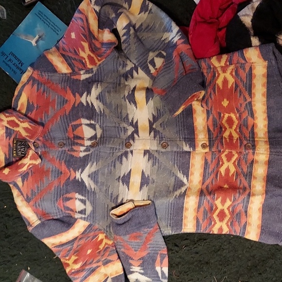 Vintage Other - Southwestern / cowboy button up sweater shirt